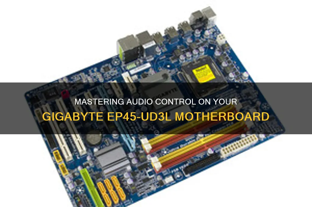 how to control sound on gigabyte ep45-ud3l motherboard