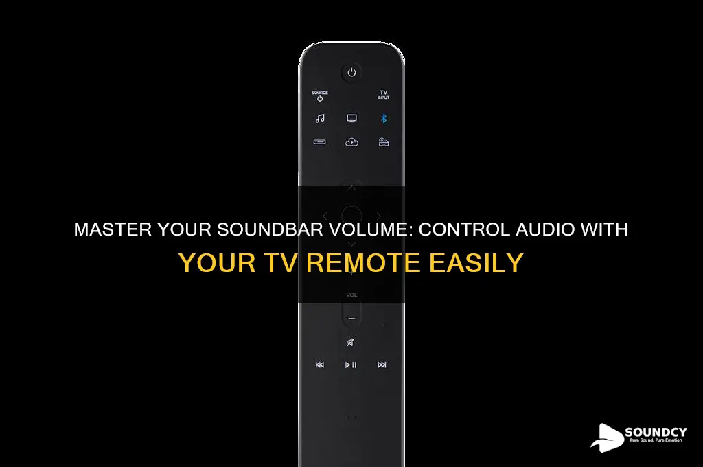 how to control sound on soundbar from tv remote