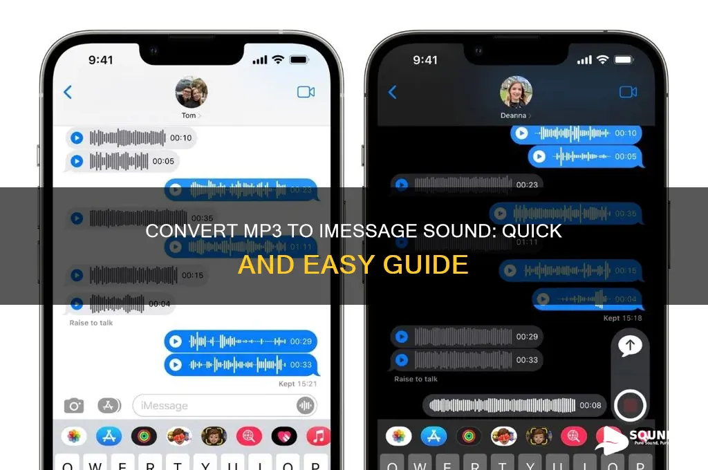 how to convert an mp3 to sound on imessage