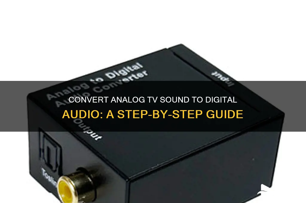 how to convert analog tv sound to digital audio