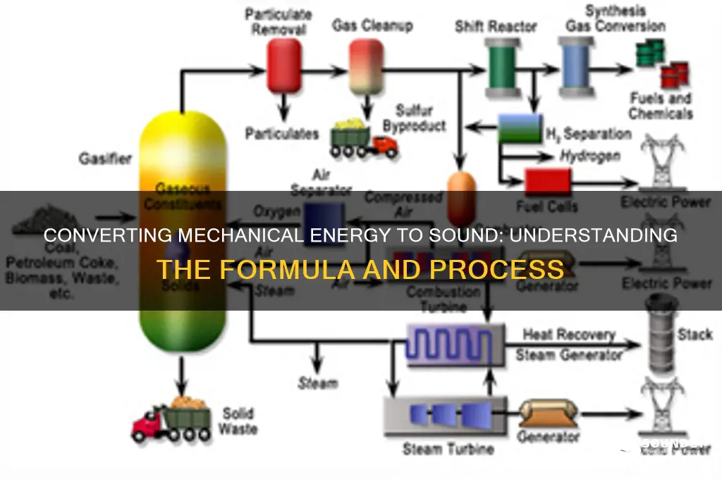 how to convert mechanical energy to sound energy formula