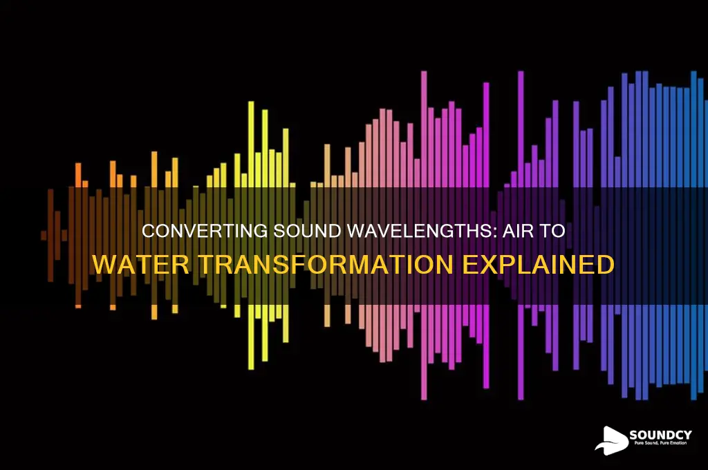 how to convert sound air wavelength to water wavelength