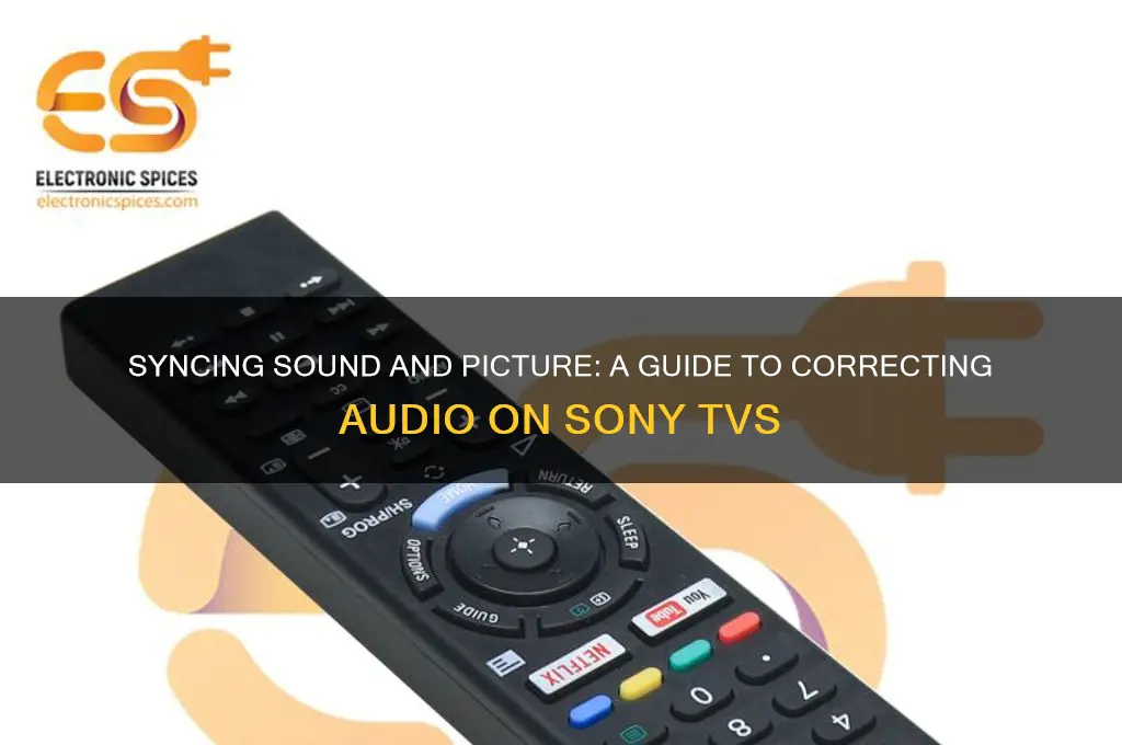 how to correct sound to match picture sony tv