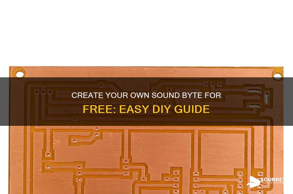 how to creat your own sound byte for free