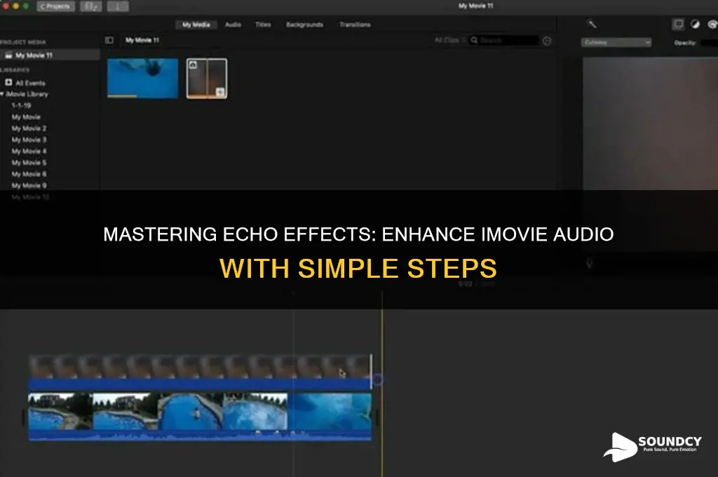 how to create a echo sound n imovie audio