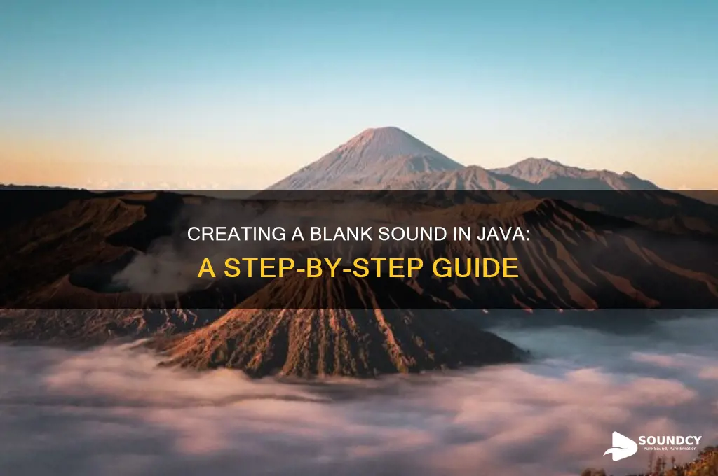 how to create a new blank sound in jav