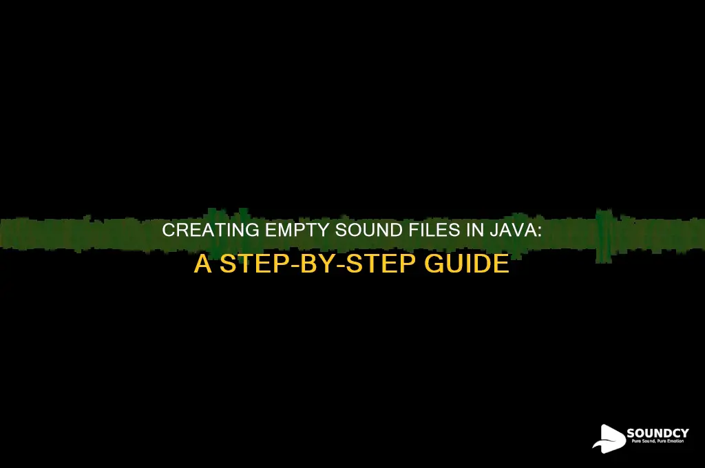 how to create a new empty sound in java