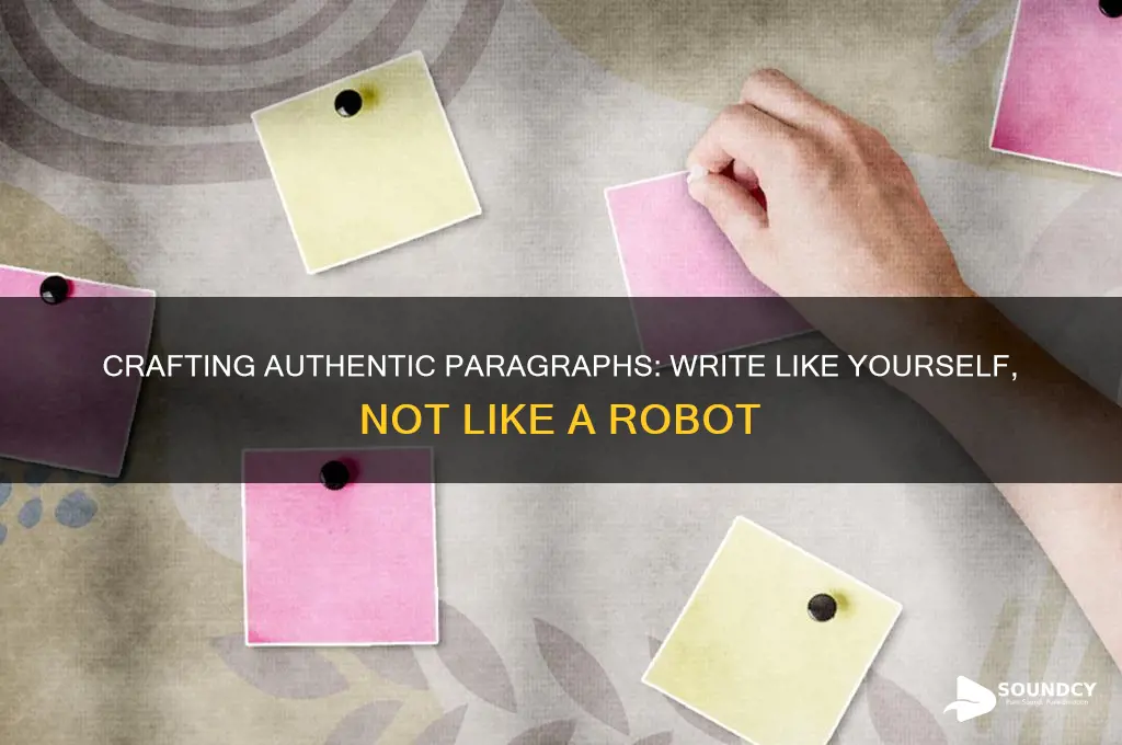 how to create a paragragh that sounds like me