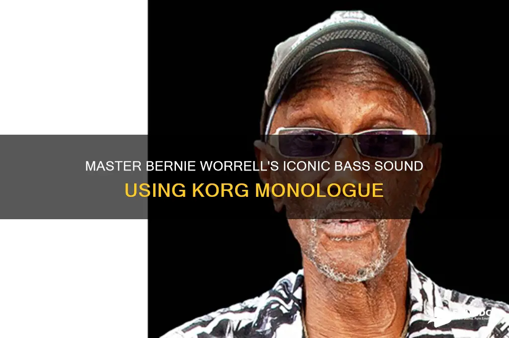 how to create bernie worrell bass sound korg monologue