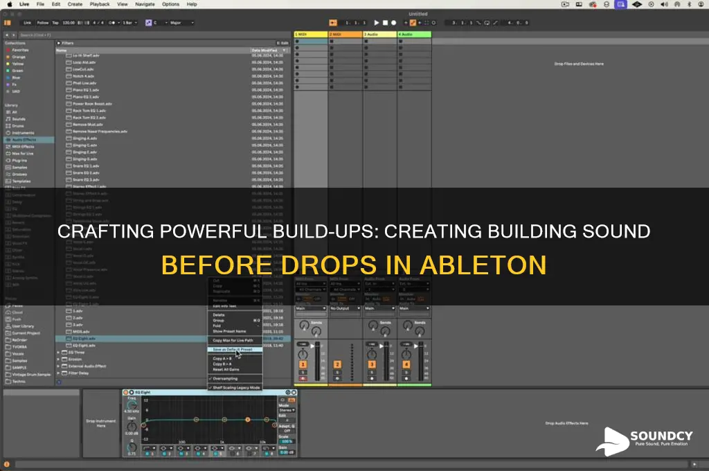 how to create building sound before drop in ableton