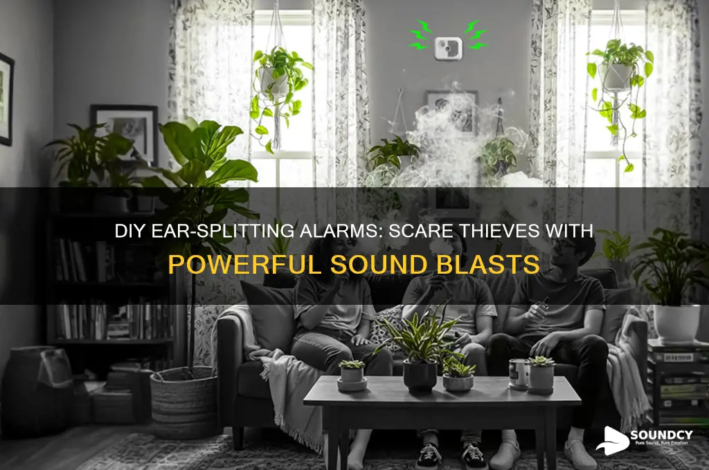 how to create ear splitting sound to scare thieves