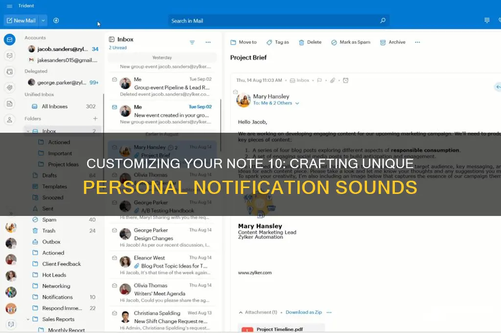 how to create personal notification sound on note 10