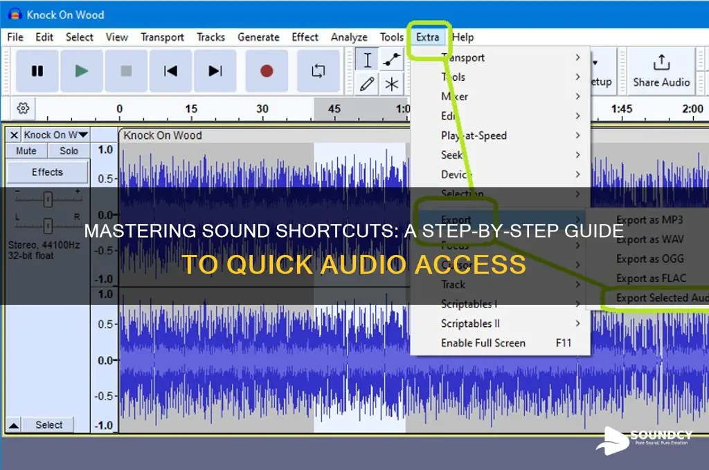 how to create sound shortcut