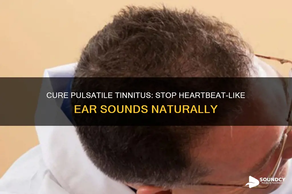how to cure a heartbeat like sound in ears