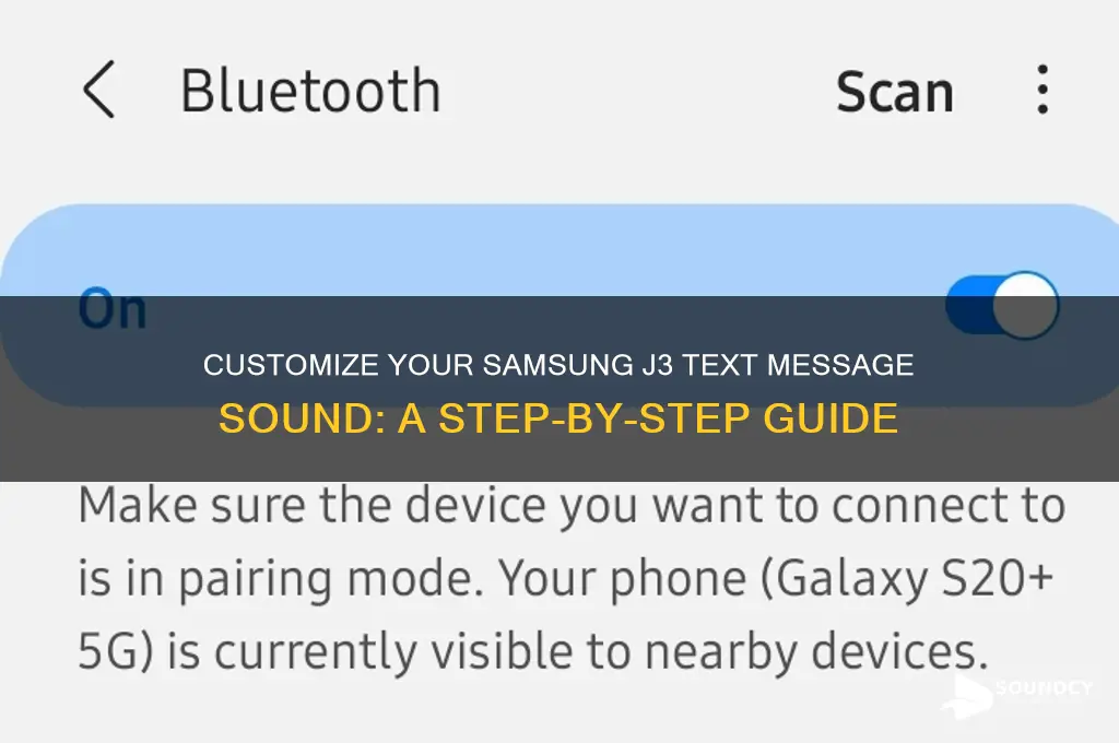 how to customize text message sound in samsung j3