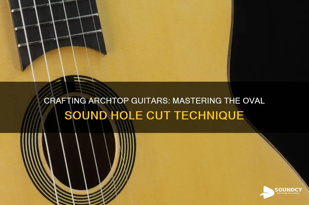 how to cut oval sound hole for archtop guitar