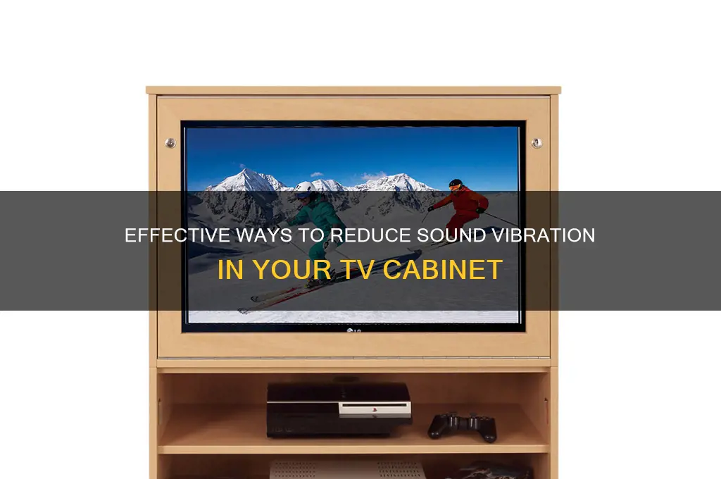how to dampen sound vibation in a cabinet tv
