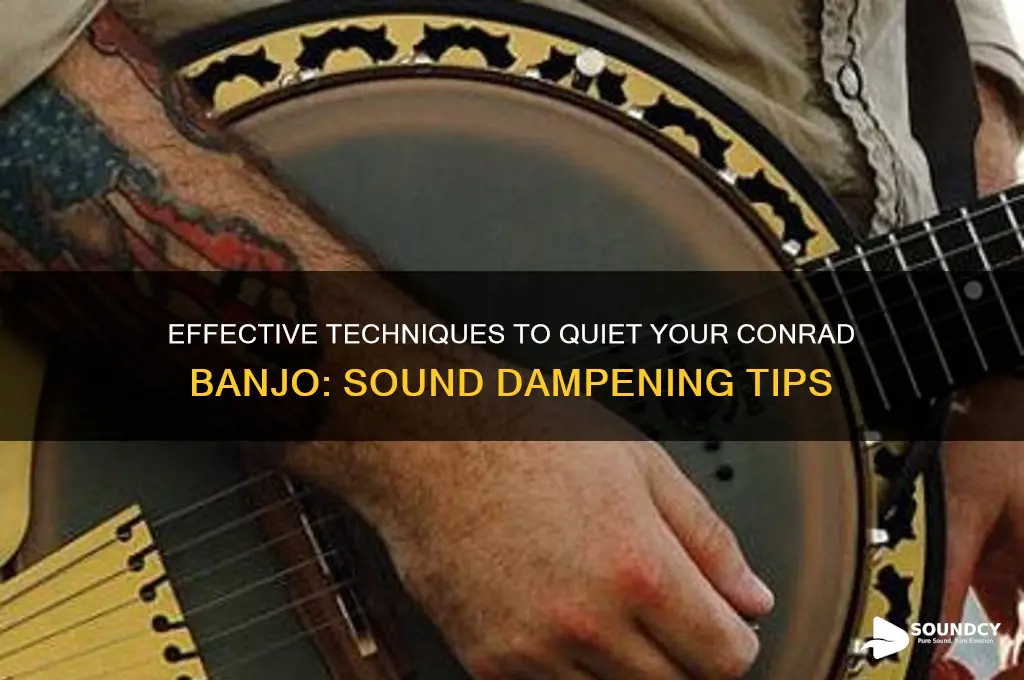how to dampen the sound of a conrad banjo