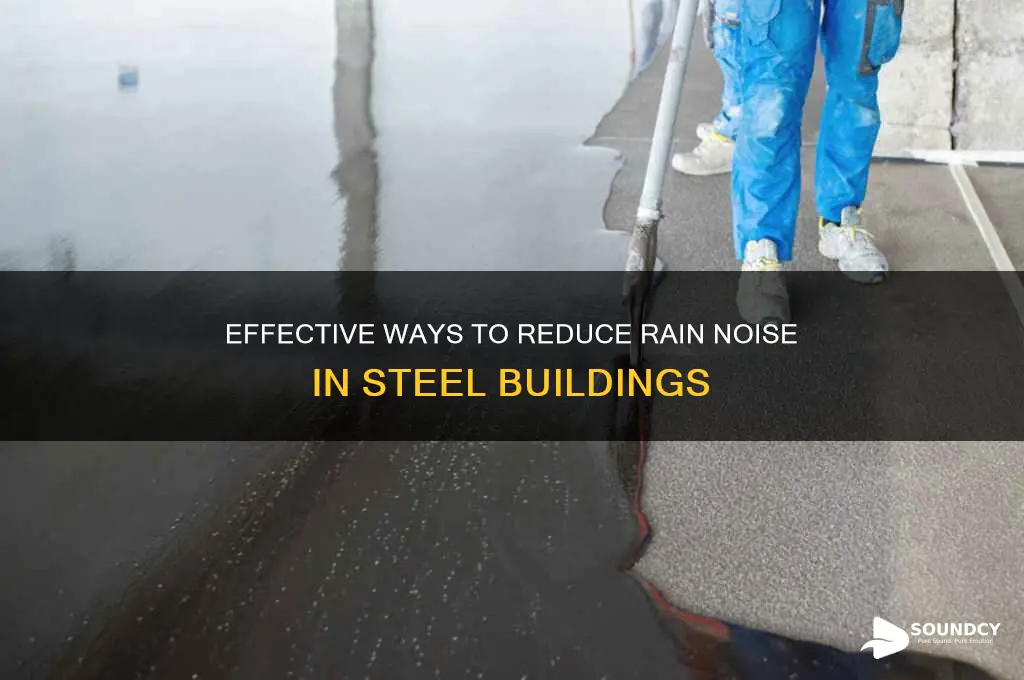 how to deaden sound of steel building in rain