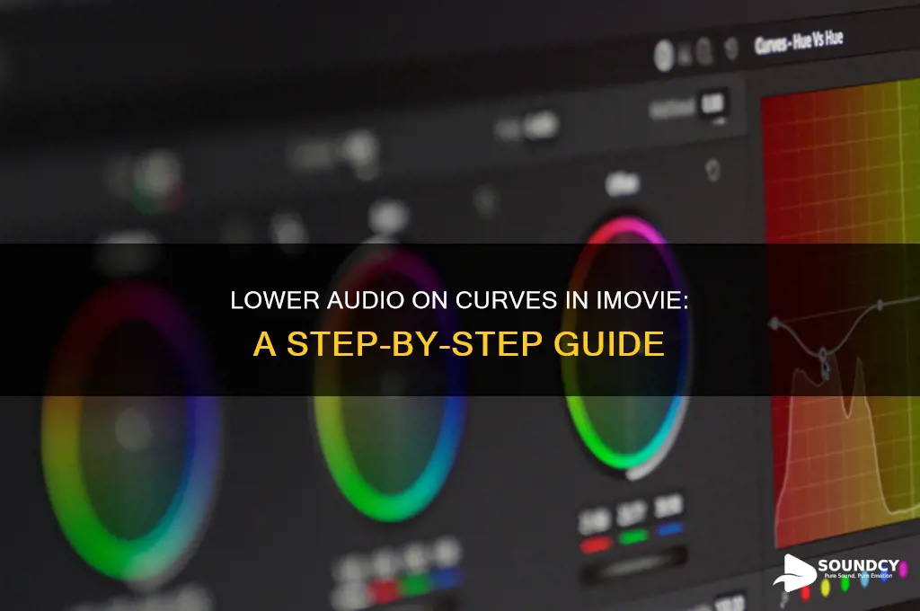 how to decrease audio sound on curve in imovie