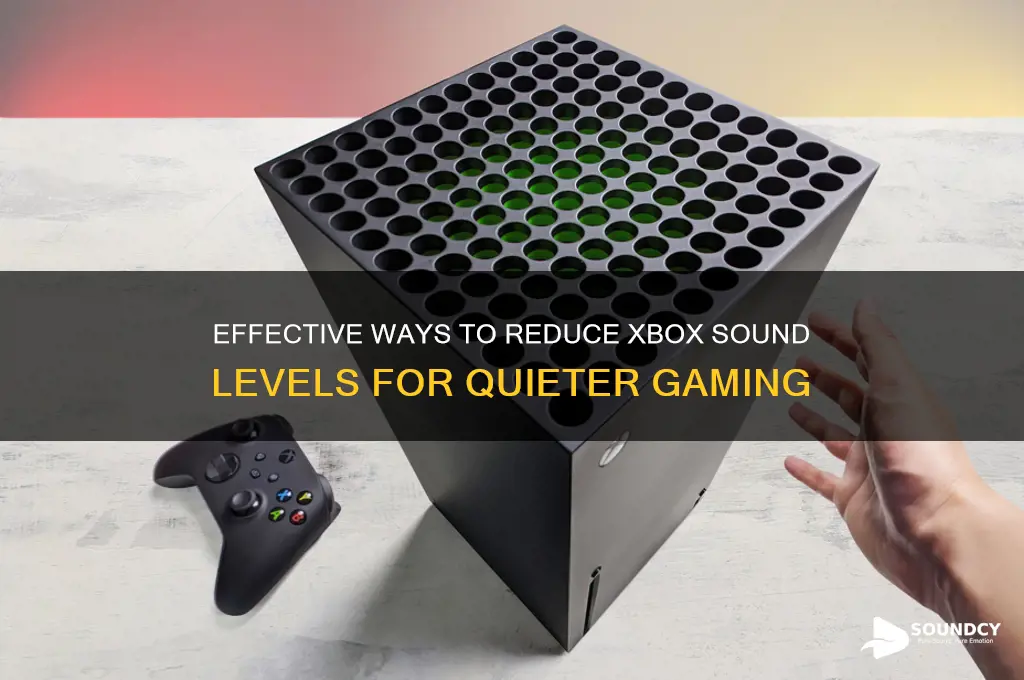 how to decrease xbox sound