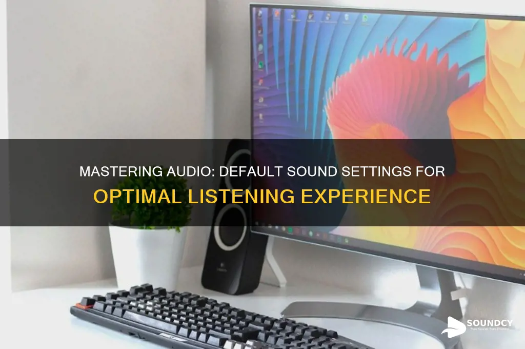 how to default sound settings