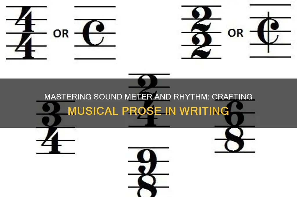 how to define sound meter and rythym in writing