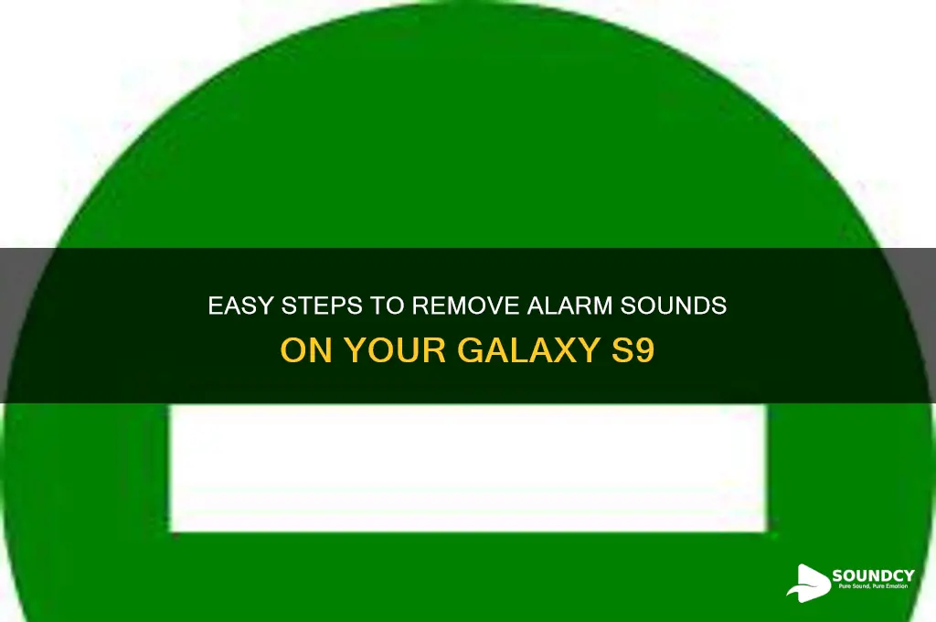 how to delete a alarm sound on galaxy s9