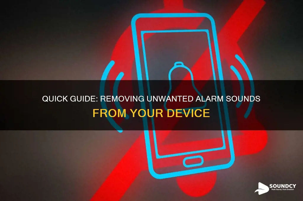 how to delete alarm sounds
