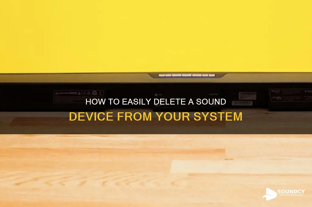how to delete sound device