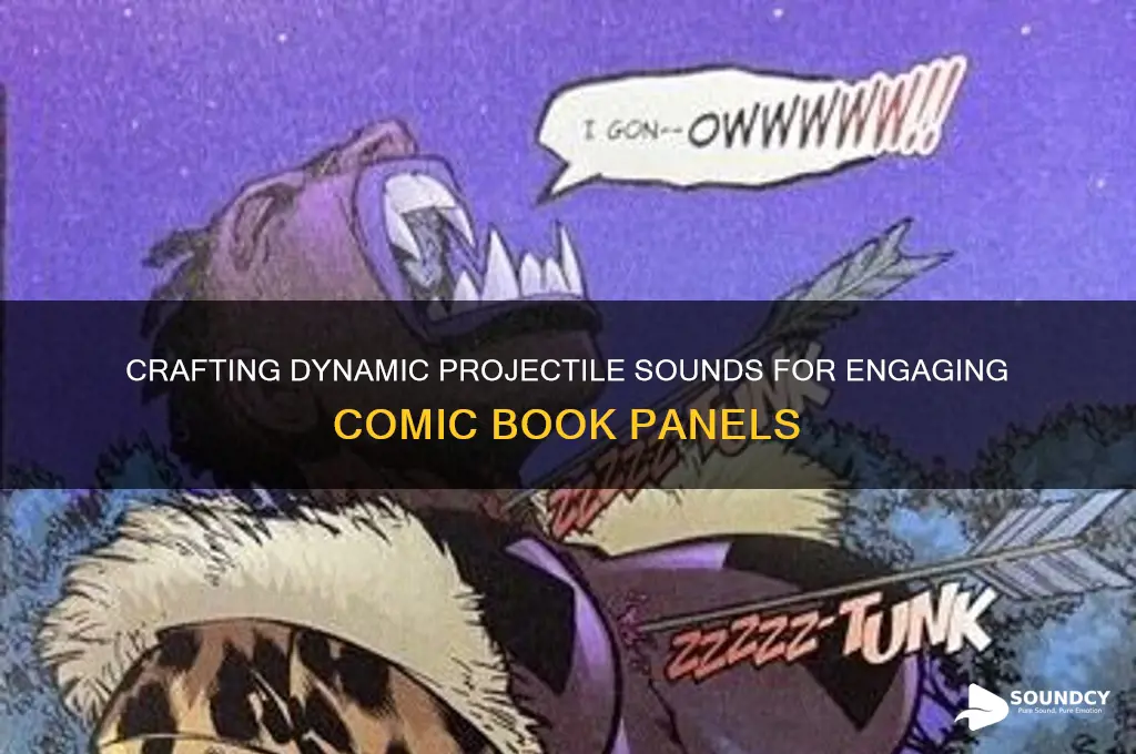 how to describe a projectile sound for comic book