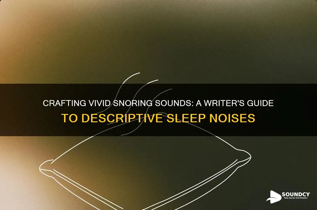 how to describe a snoring sound in a book