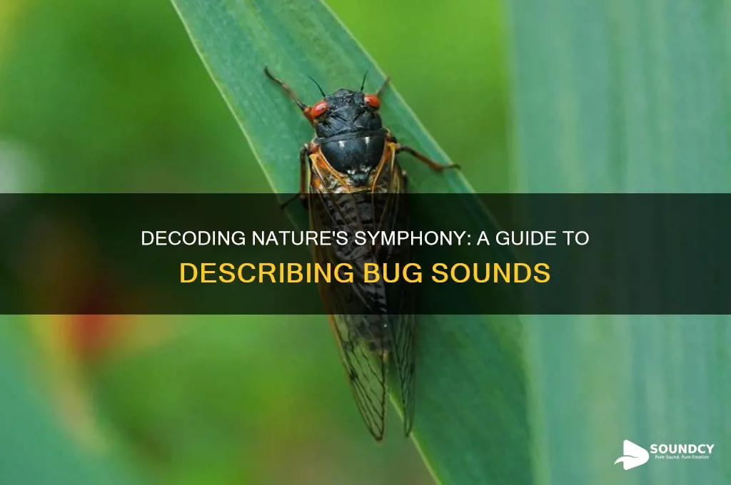 how to describe bug sounds