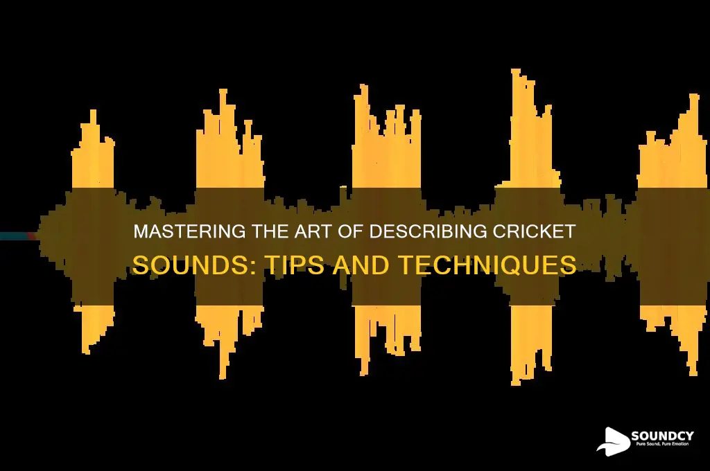 how to describe cricket sound