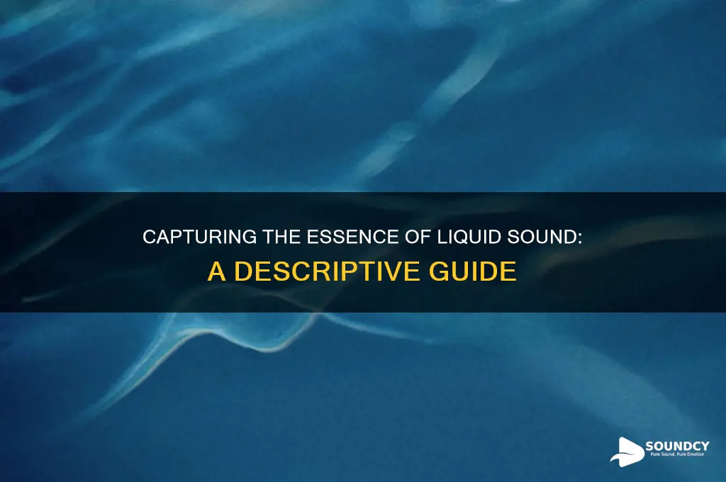 how to describe liquid sound