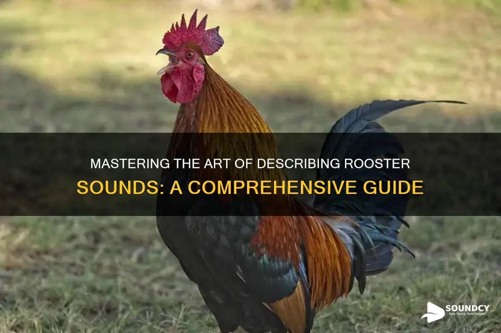 how to describe rooster sounds