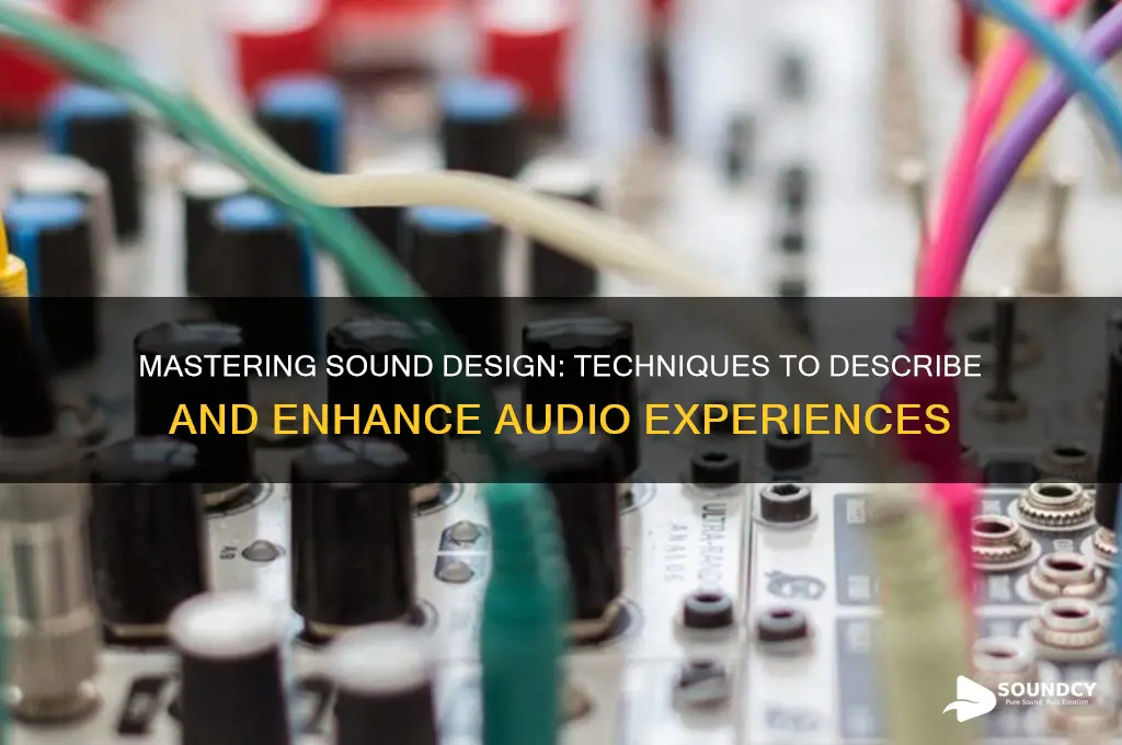 how to describe sound design