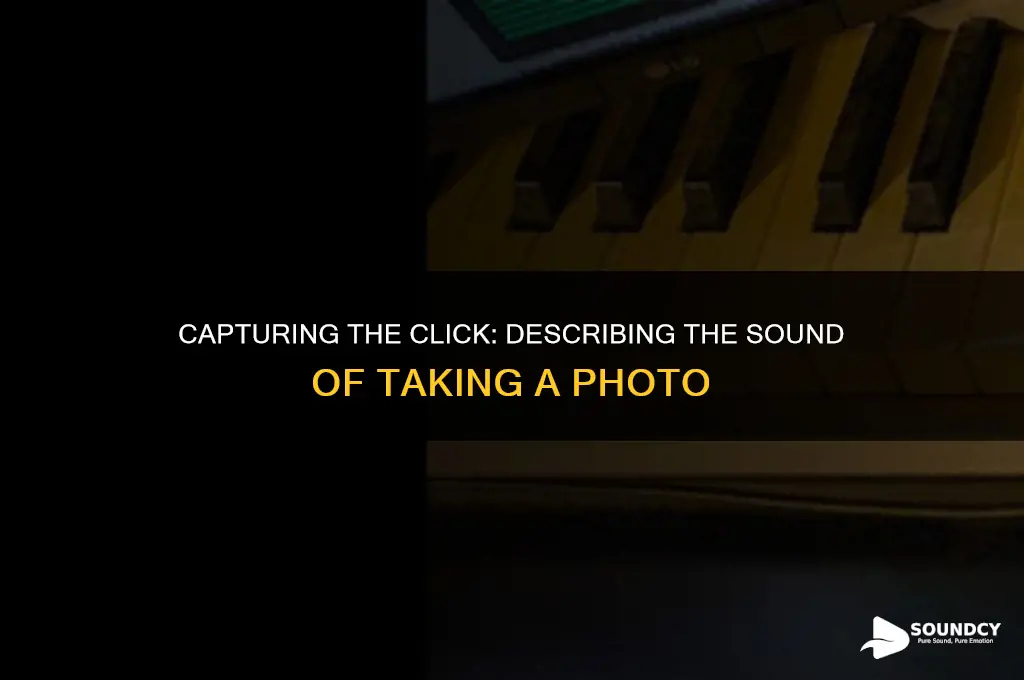 how to describe taking a photo sound with words