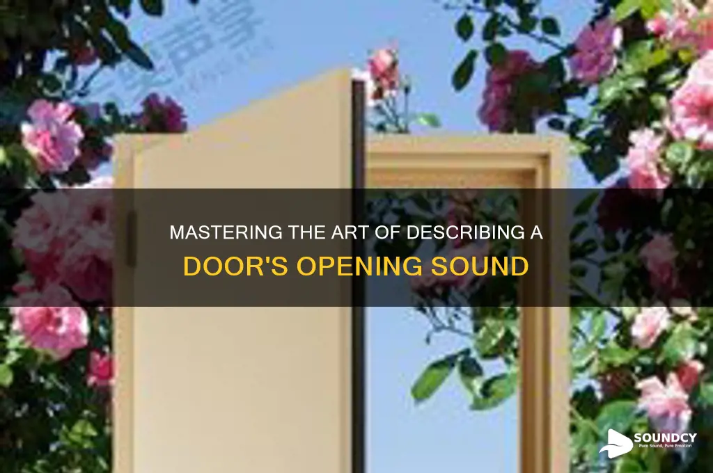 how to describe the sound of a door opening
