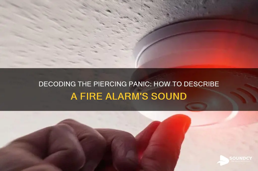 how to describe the sound of a fire alarm