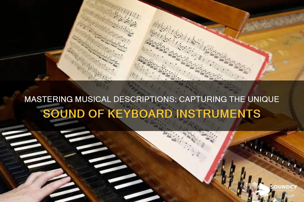 how to describe the sound of a keyboard instrument