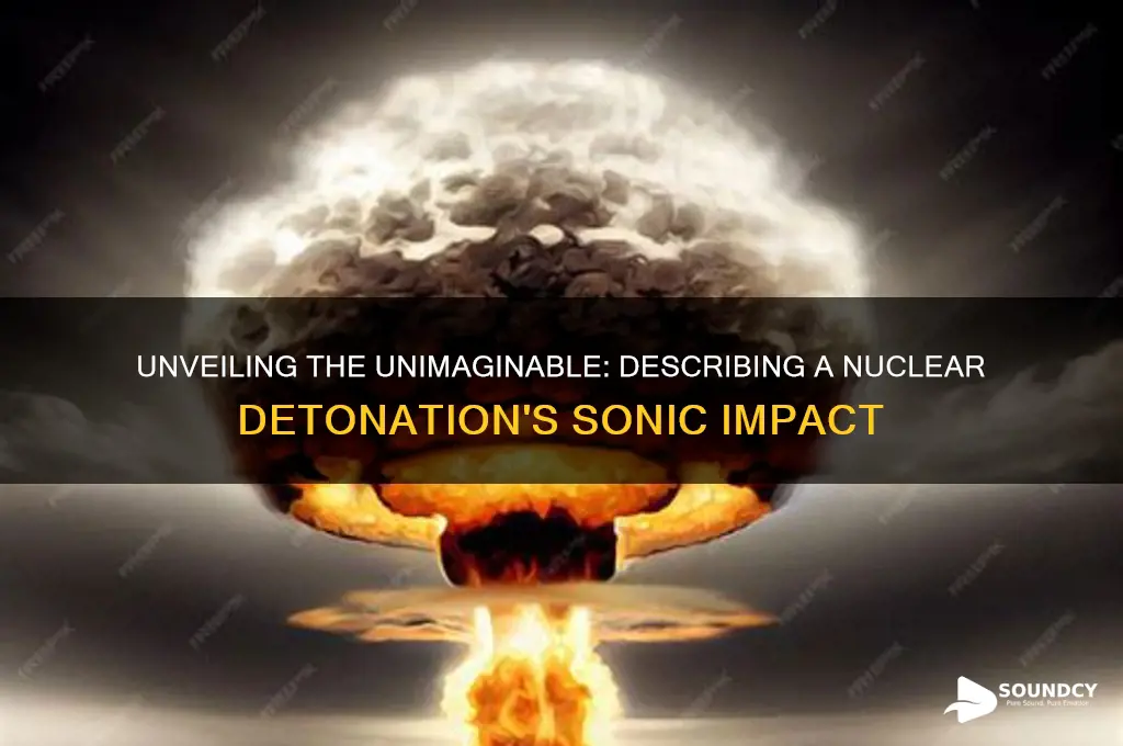 how to describe the sound of a nuclear detonation