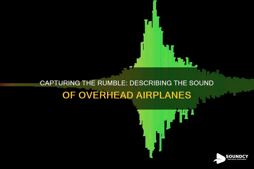 how to describe the sound of an overhead airplane
