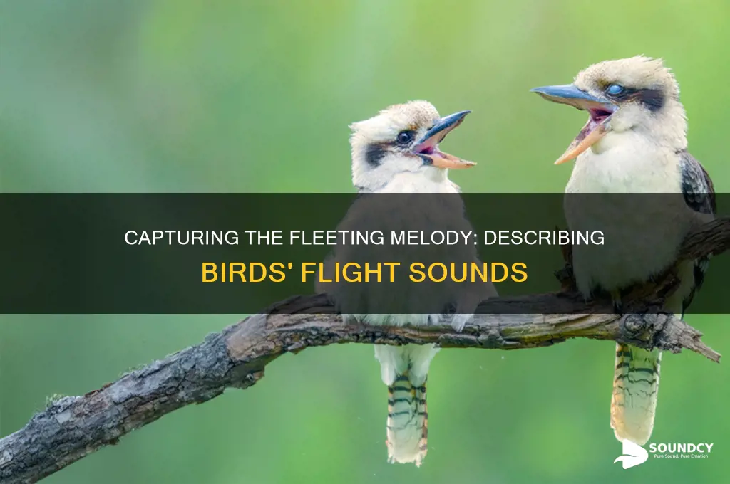 how to describe the sound of birds flying away