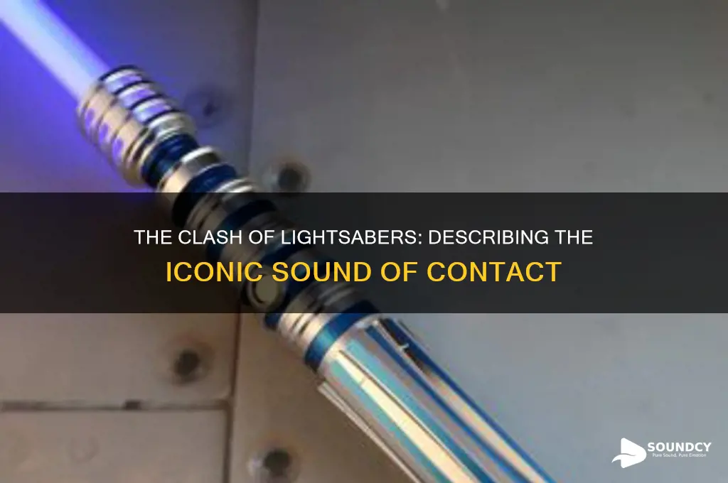 how to describe the sound of lightsabers making contact