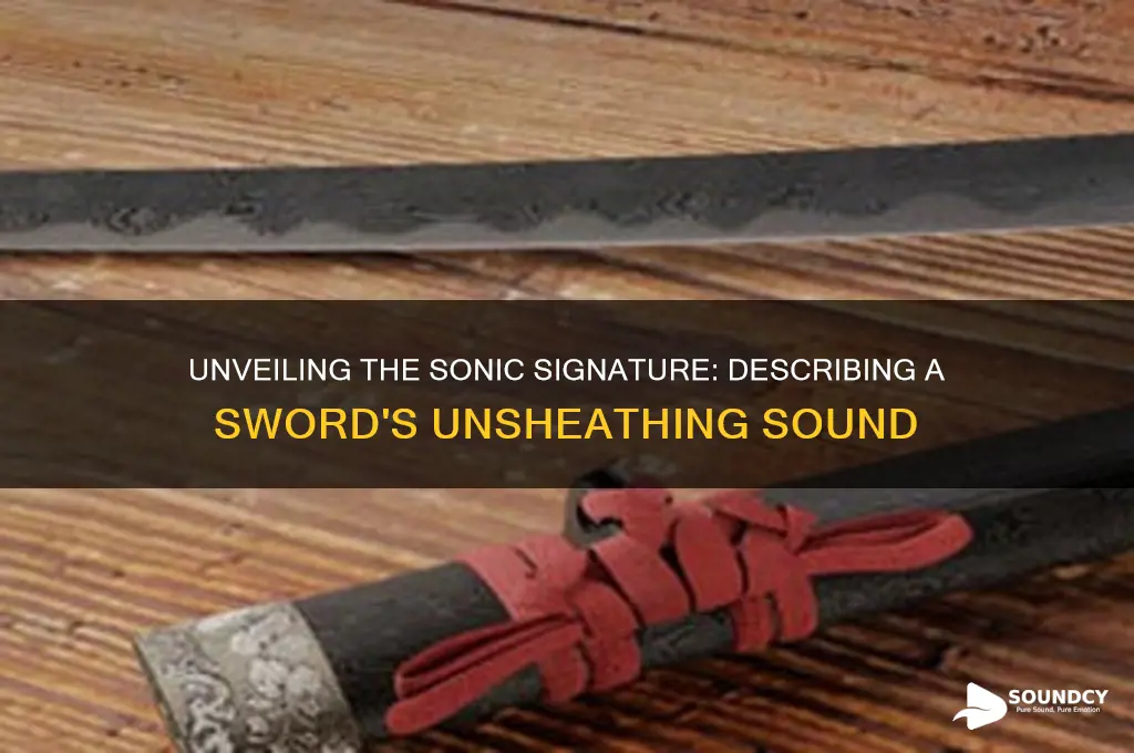 how to describe the sound of unsheathing a sword