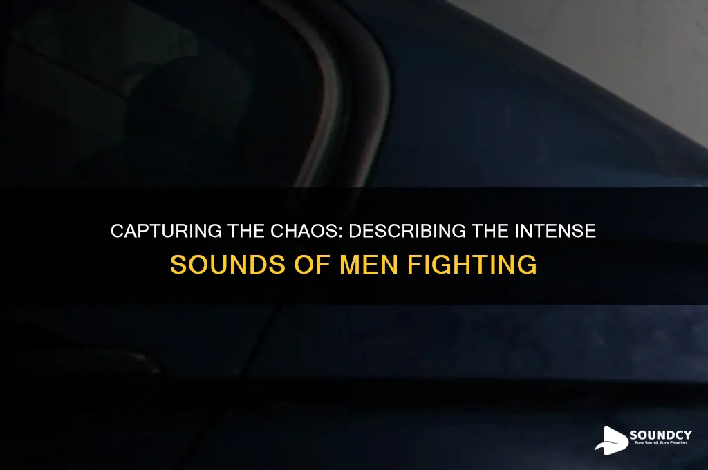 how to describe the sounds of 2 men fighting
