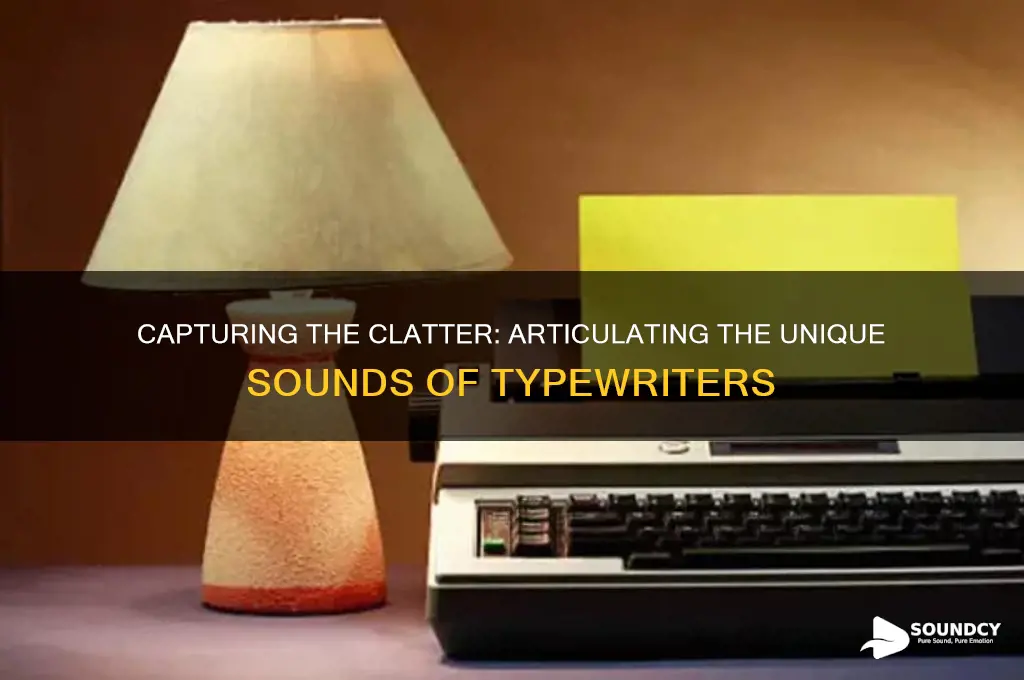 how to describe typewriter sounds