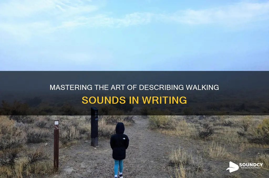 how to describe walking sound