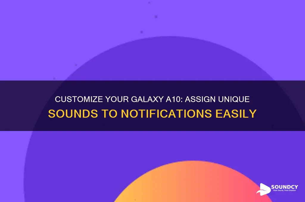 how to designate sound to notification in galaxy a10